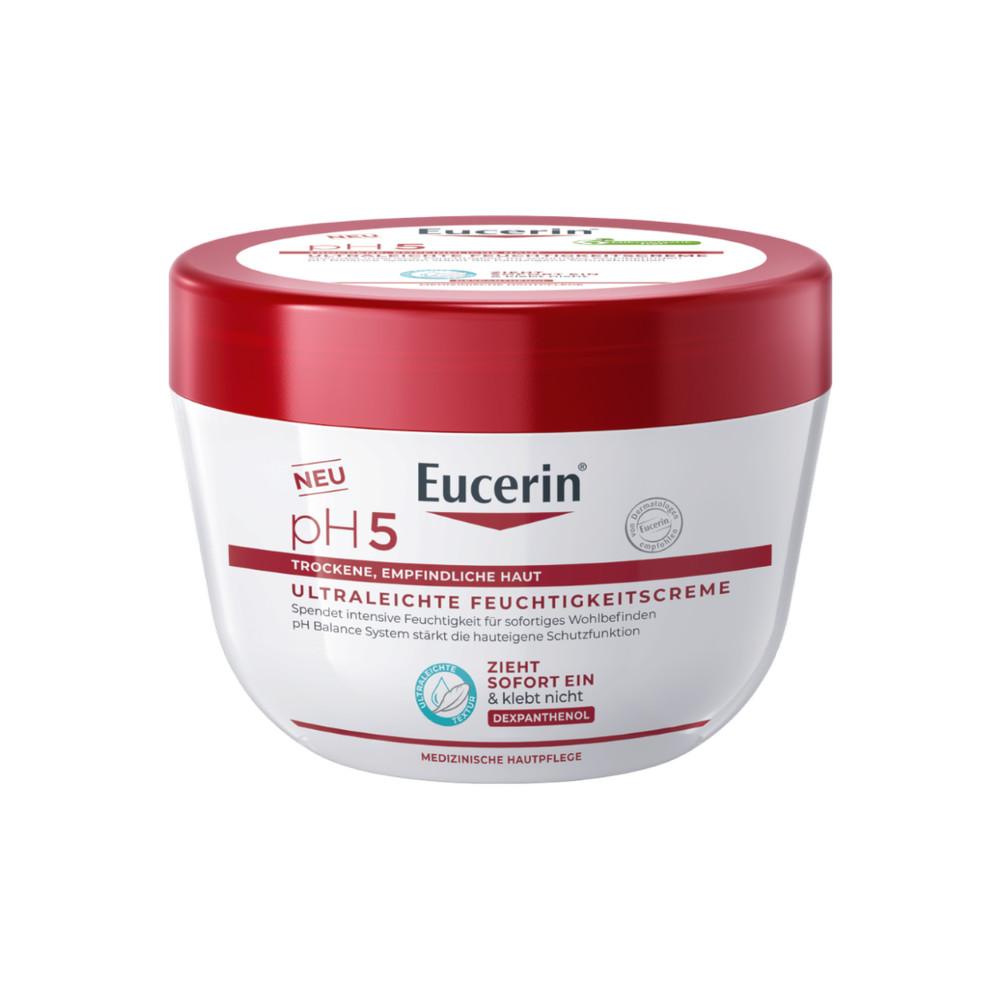 Eucerin® ph5 Ultraleichte Feuchtigkeitscreme – Körpercreme für empfindliche Haut mit Dexpanthenol – pH-hautneutrale Gelcreme