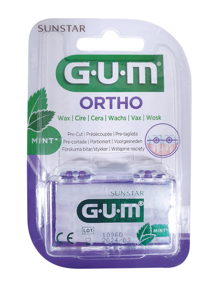 GUM ORTHO Wachs Mint
