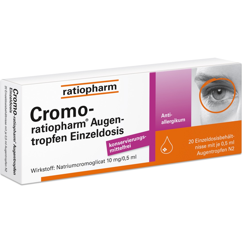Cromo-ratiopharm Augentropfen – mit 54% Rabatt günstig kaufen