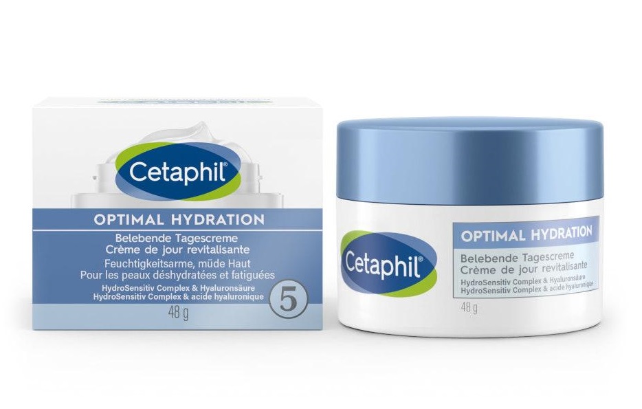 Cetaphil Optimal Hydration Geschenkset: Tagescreme & Augengel, reduziert Augenringe und spendet der Gesichtshaut 48h Feuchtigkeit, mit Hyaluronsäure