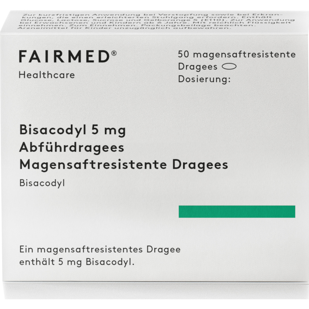 Bisacodyl Fairmed 5 mg Abführdragees