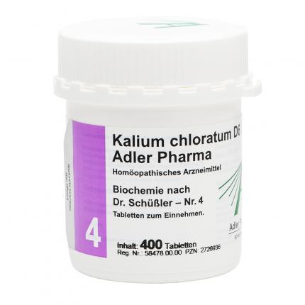 Kalium chloratum D6 Adler Pharma Biochemie nach Dr. Schüßler Nr.4 , Tablette