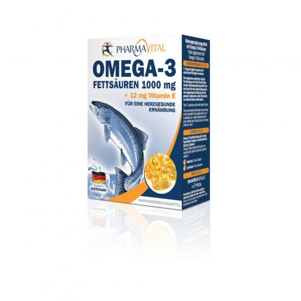 OMEGA-3 FETTSÄUREN 1000mg +12mg Vitamin E Kapseln