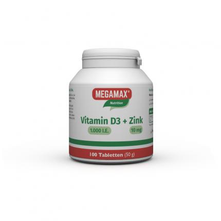 MEGAMAX Vitamin D3 1000IE + Zink 10MG