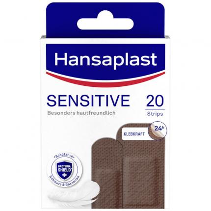 Hansaplast SENSITIVE 20 Strips Dunkel