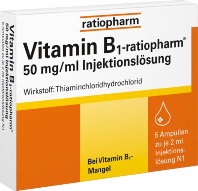 Vitamin B1-ratiopharm 50 mg/ml Injektionslösung Ampullen