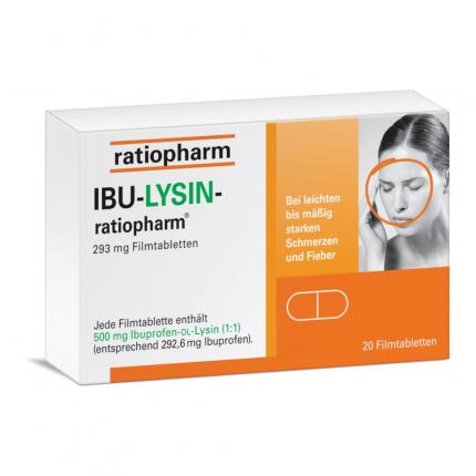 IBU-LYSIN-ratiopharm 293 mg Filmtabletten 20 Stück | online kaufen
