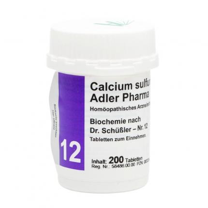 Calcium sulfuricum D6 Adler Pharma Biochemie nach Dr. Schüßler Nr.12, Tablette