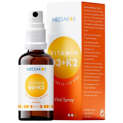 MEDIAKOS Vitamin D3 + K2 2.000 I.E. / 40 μg Vital Spray