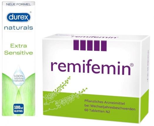 Remifemin + Durex Naturals Gleitgel Set