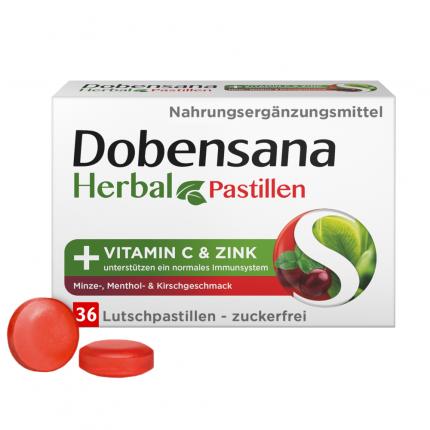 Dobensana Herbal + VITAMIN C &amp; ZINK Kirschgeschmack