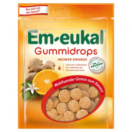 Em-eukal Gummidrops INGWER-ORANGE zuckerhaltig